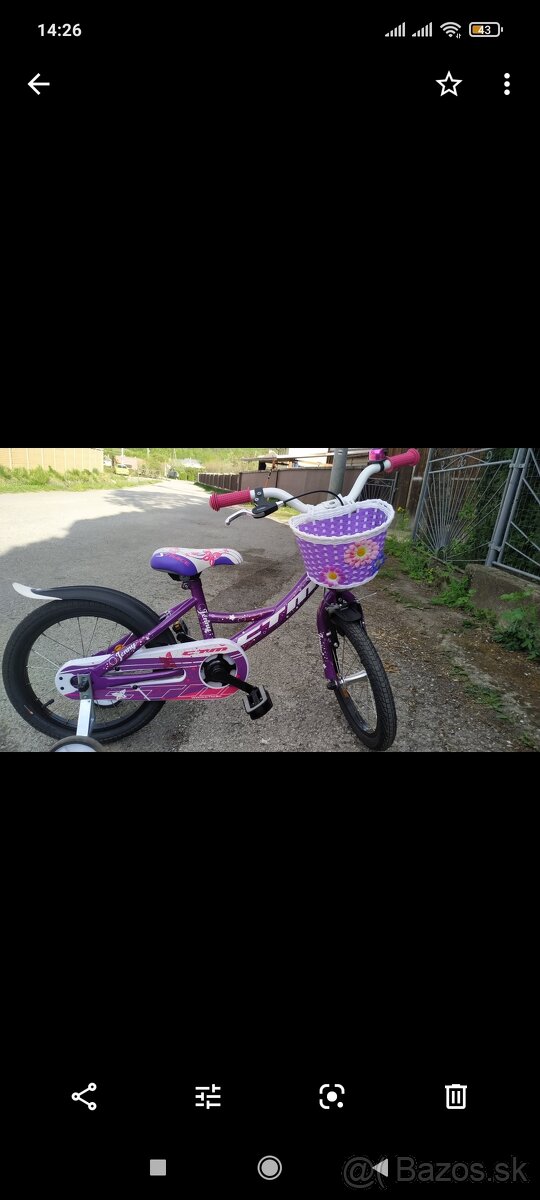 Dievčenský bicykel