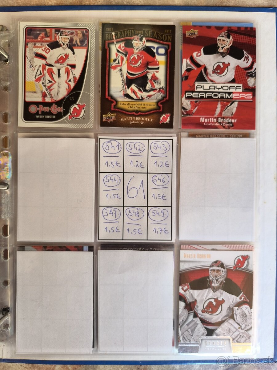 Hokejové kartičky - Martin Brodeur 4