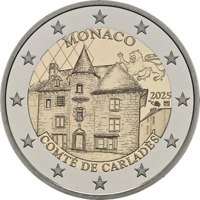 2€ Monaco 2025 Grófstvo Carlades (Proof)