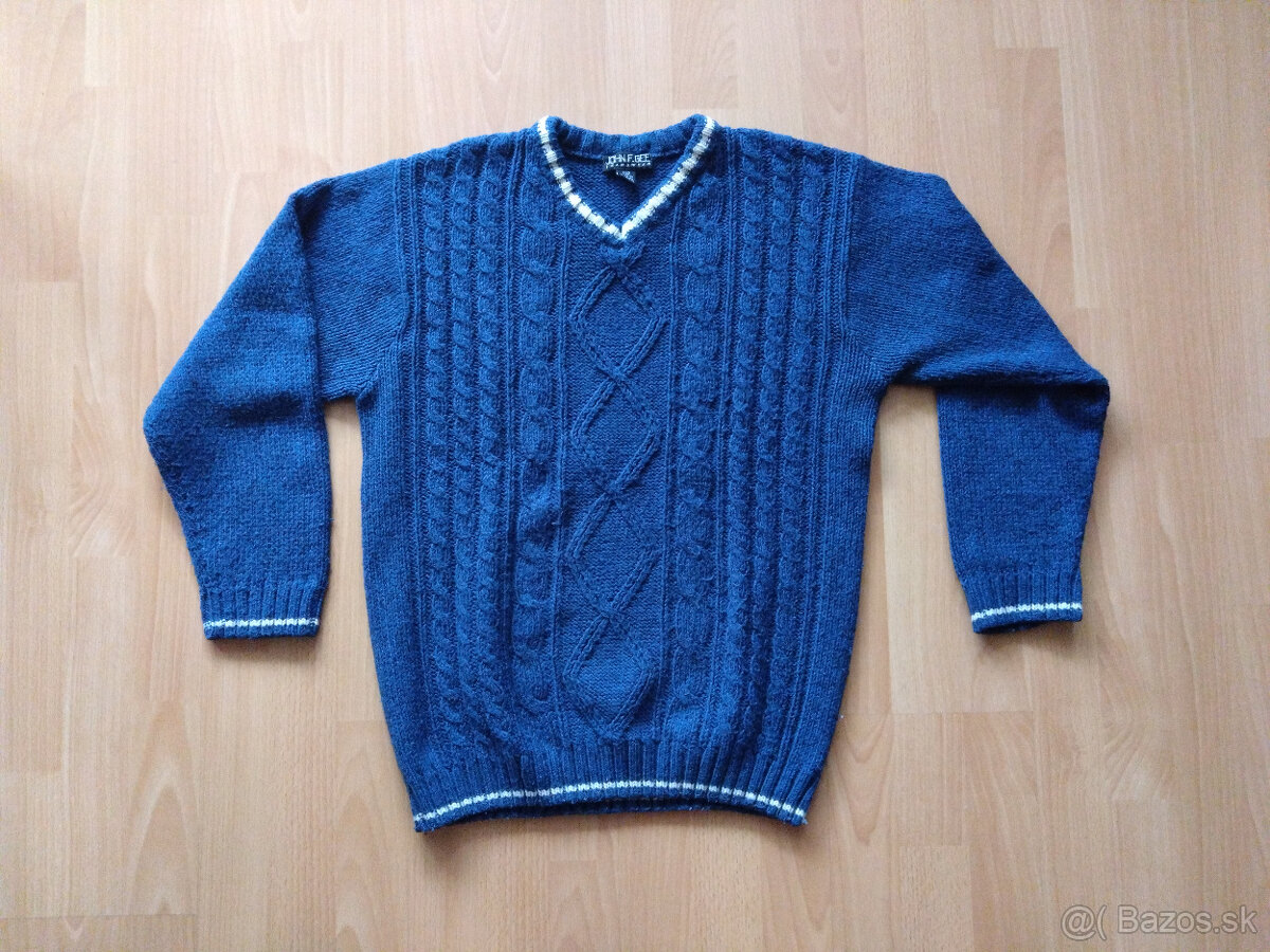 Predám modrý sveter - JOHN F. GEE JEANSWEAR - veľ. 42/43