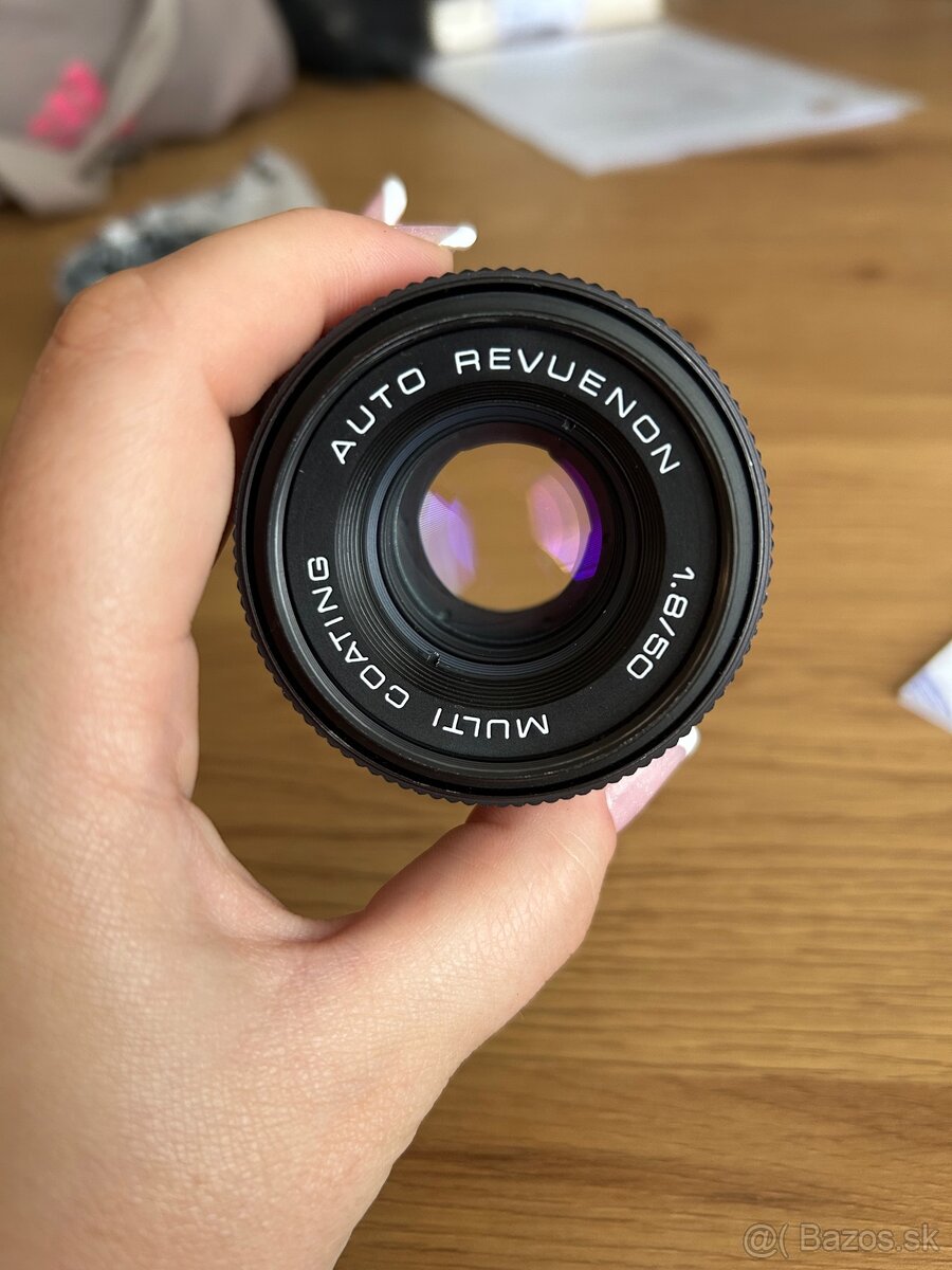 Objektív - Auto Revuenon 50mm f1.8 MC, závit M42