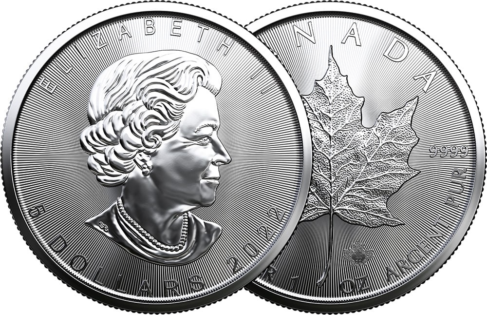 1 oz strieborná minca Maple Leaf – Royal Canadian Mint