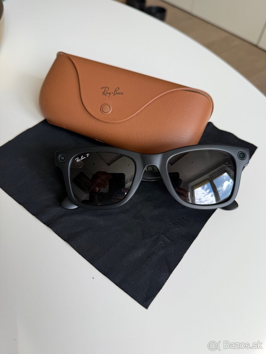 Meta RAY-BAN Meta Wayfarer Glasses – Matte Black, Polarized