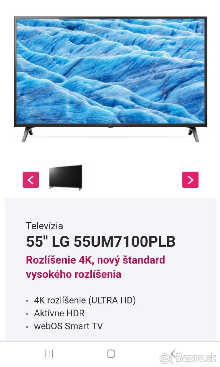 Tv smart lg 139cm