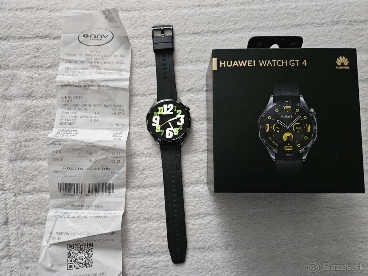 Huawei Watch GT4 46mm, cierne, kupene v NAY ku