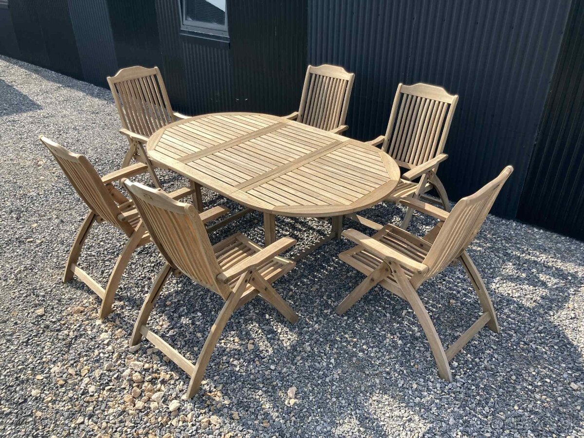 TEAK - MBM - Münchener Boulevard Möbel - s ovalnym stolom