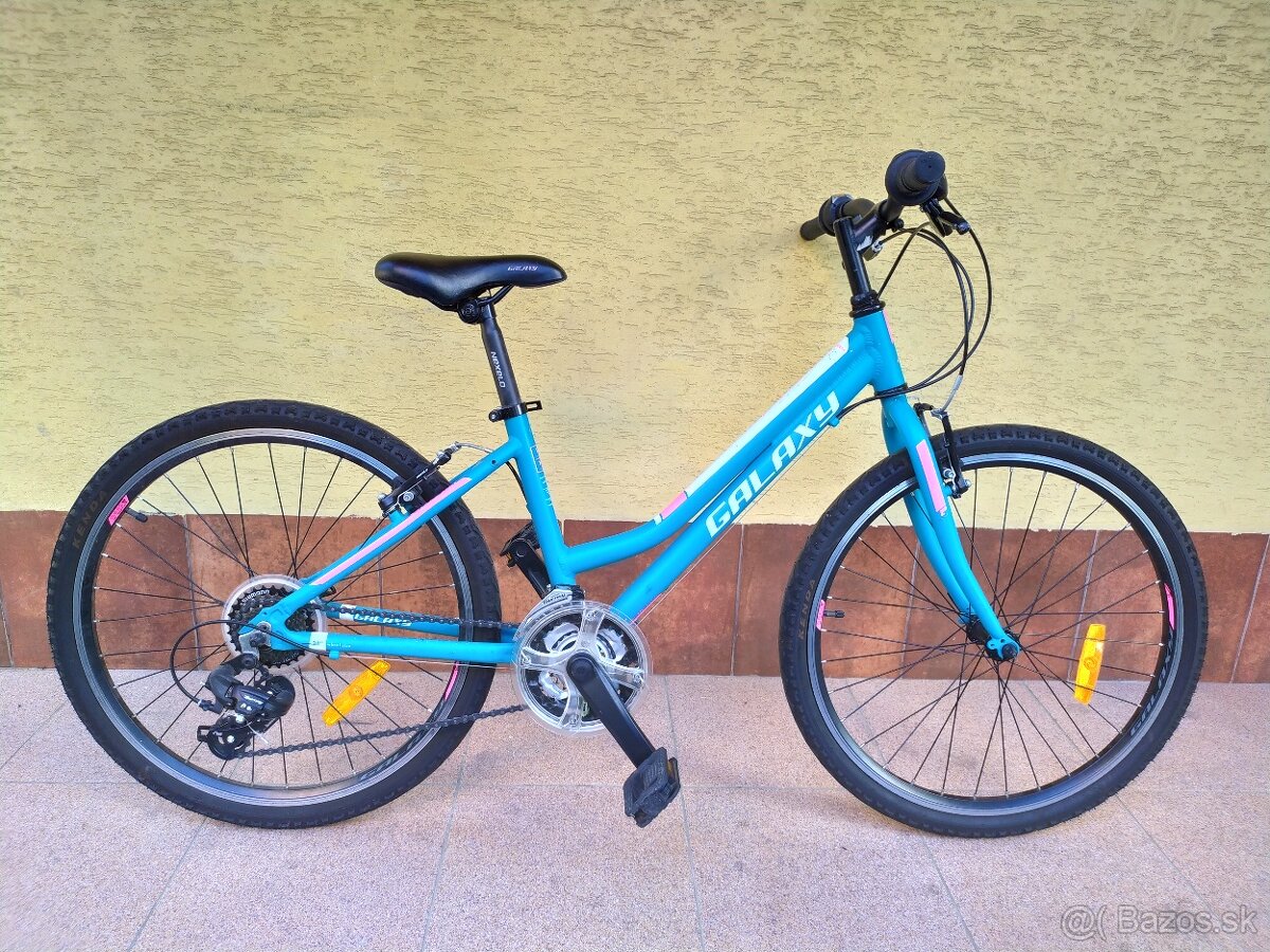 Dievčenský bicykel Galaxy 24", tyrkys