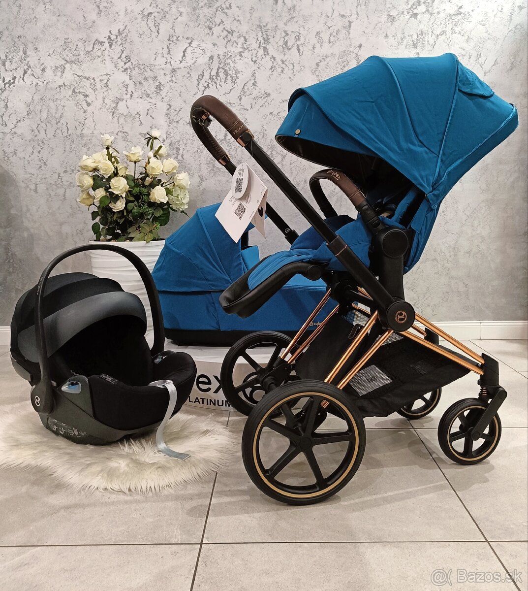 NOVÝ CYBEX PLATINUM ROSEGOLD 4 PRIAM 2024 MOUNTAIN BLUE