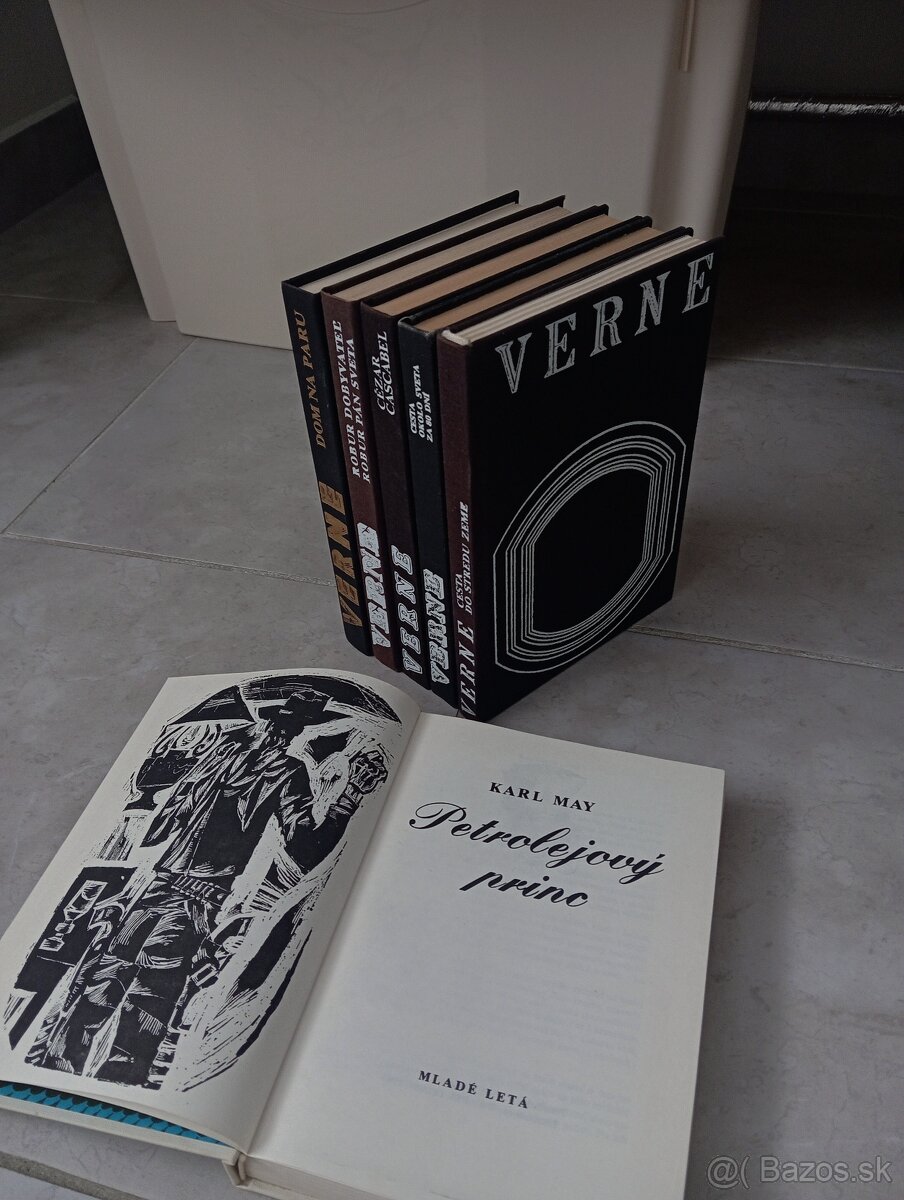 Knihy 5ks Verne + Karl May