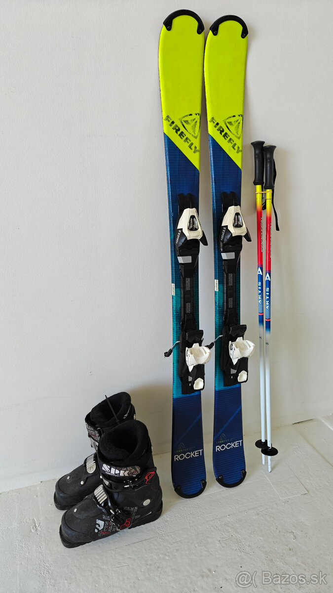 LYŽE FIREFLY ROCKET 125CM + LYŽIARKY SALOMON 37,5EUR