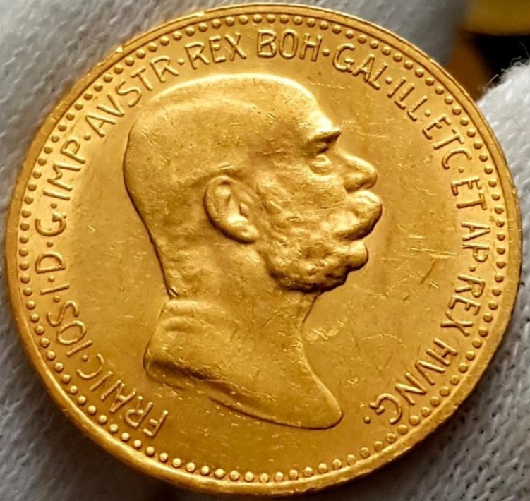 SLEVA. Rakouská 10 Koruna 1909 BZ Marschall