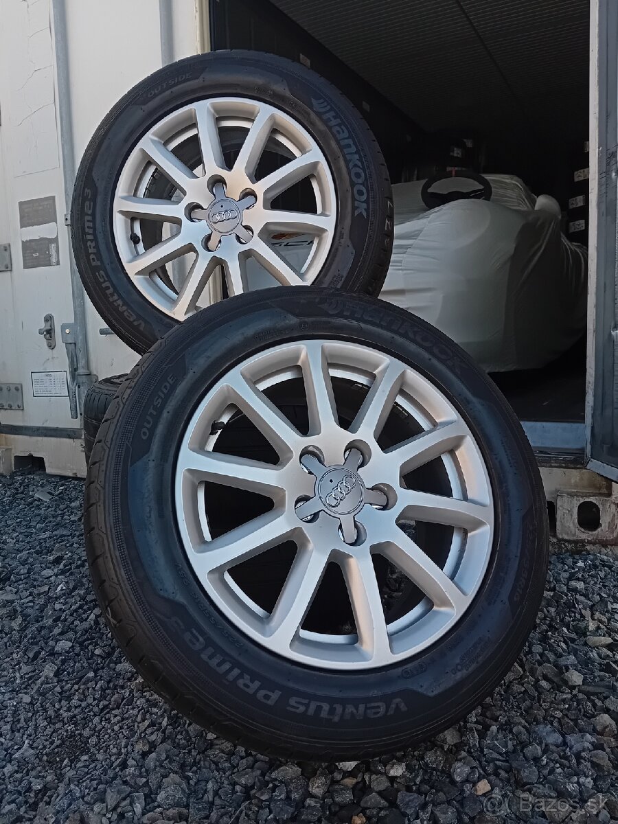 Orig. kolesá Audi 5x112R16 + 225/55R16 Hankook