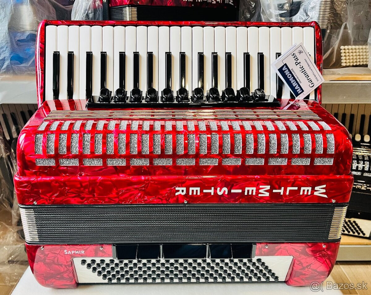 Predám NOVÝ akordeón WELTMEISTERS SAPHIR 120 BASOVÝ  - 11/5