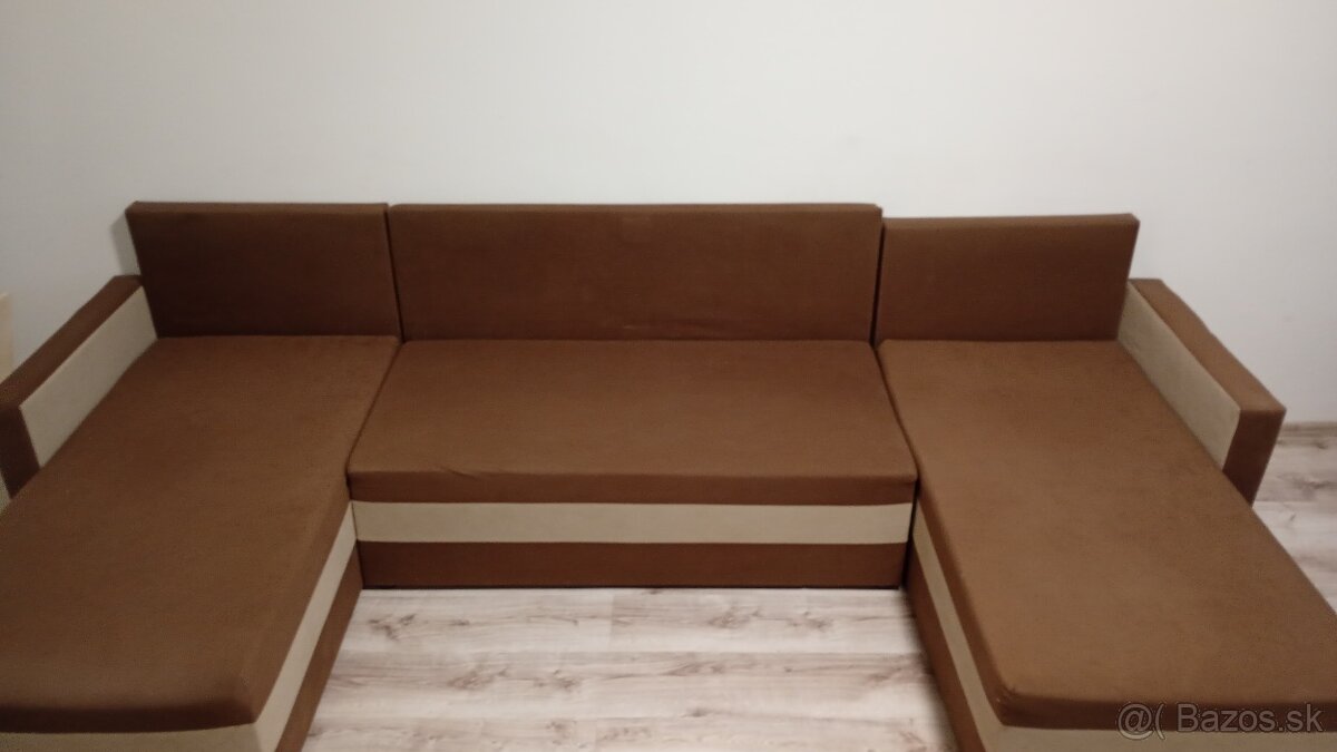Predám rohovú rozkladaciu sedačku do tvaru U – ako nová