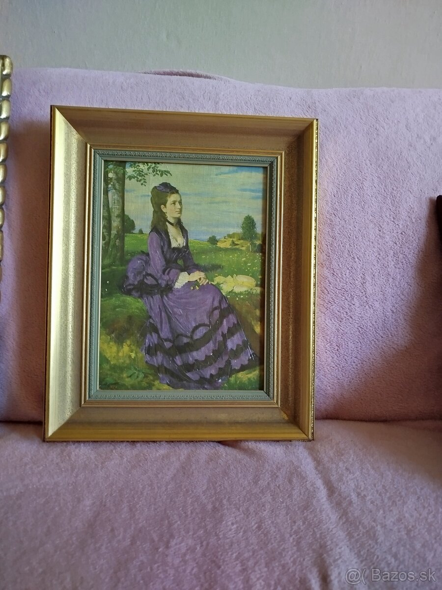 Obraz Žena vo fialovych šatoch