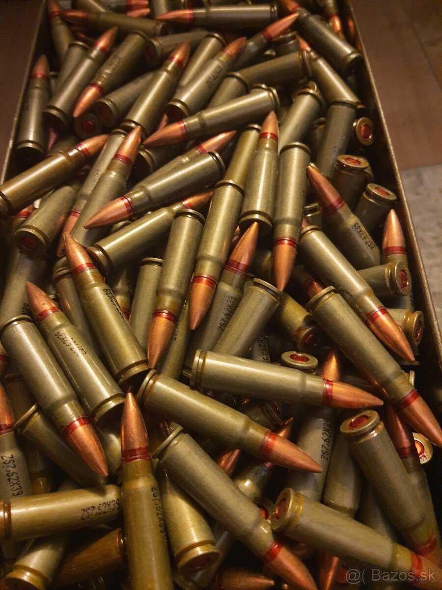 Predám CIPovane strelivo 7.62x39 mm lakovane