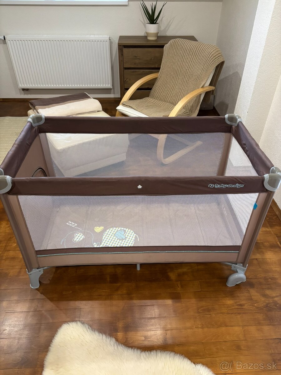 skladacia cestovná postieľka Baby Design
