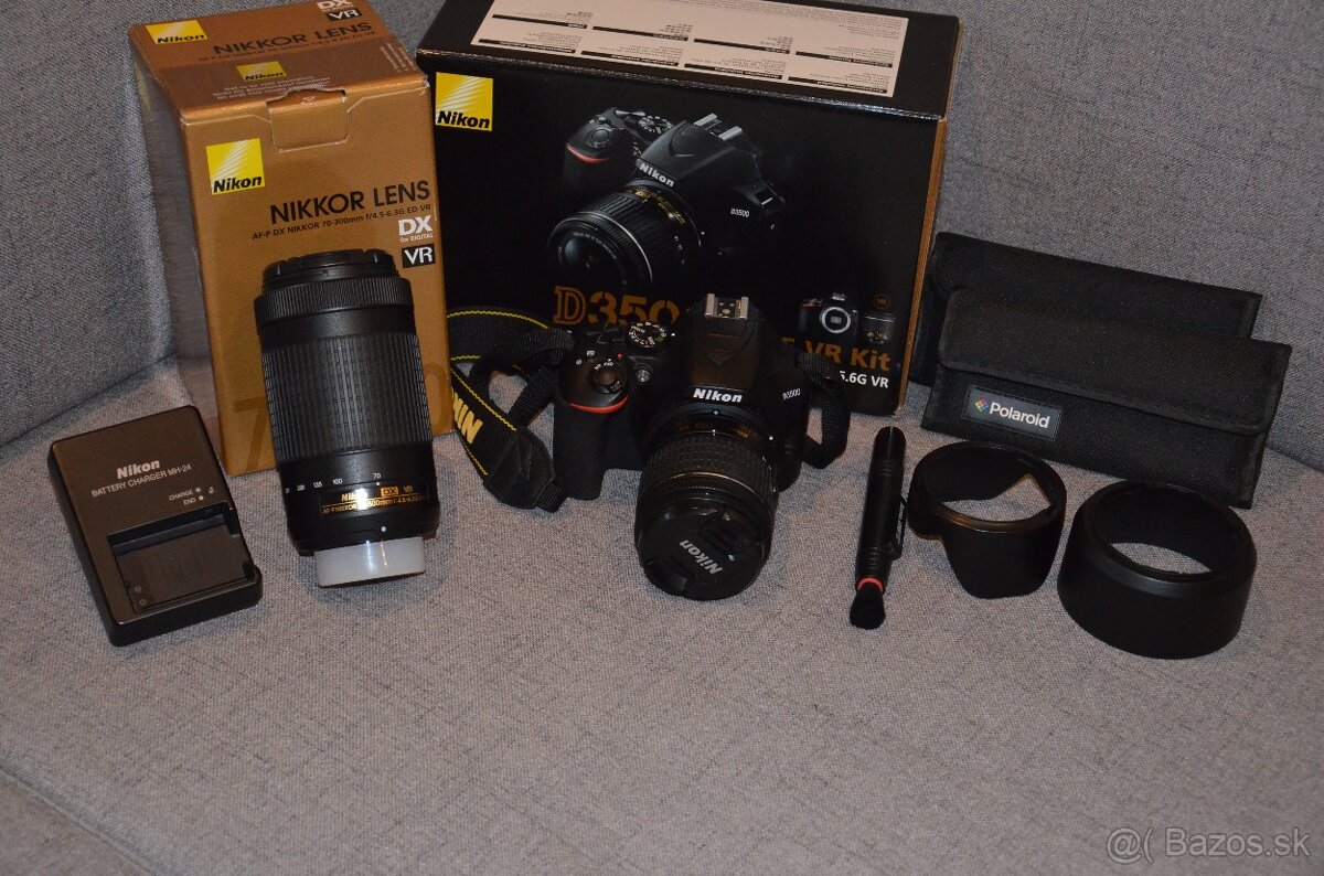 Nikon D3500 2x objektív + príslušenstvo