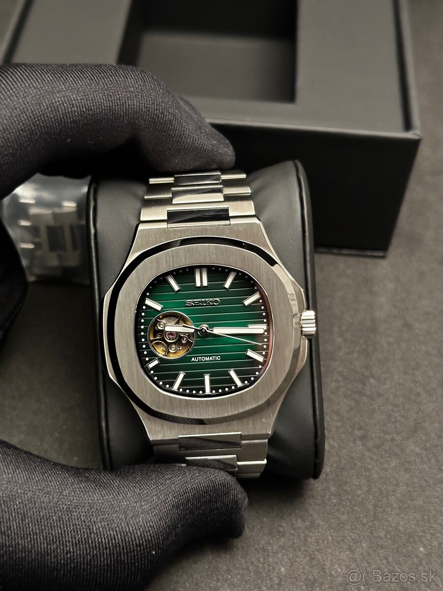 Seiko mod Nautilus Green