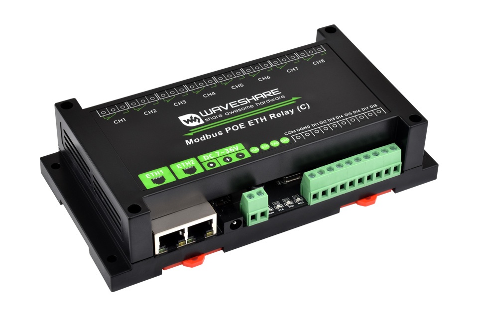 Waveshare Modbus TCP/RTU rele pre home automation