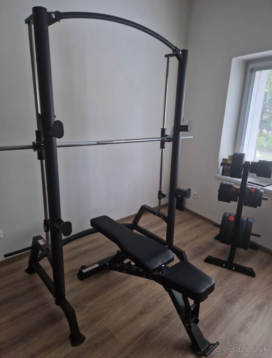 Predám multipress, možnosť cvičiť aj s voľnou tyčou + hrazda