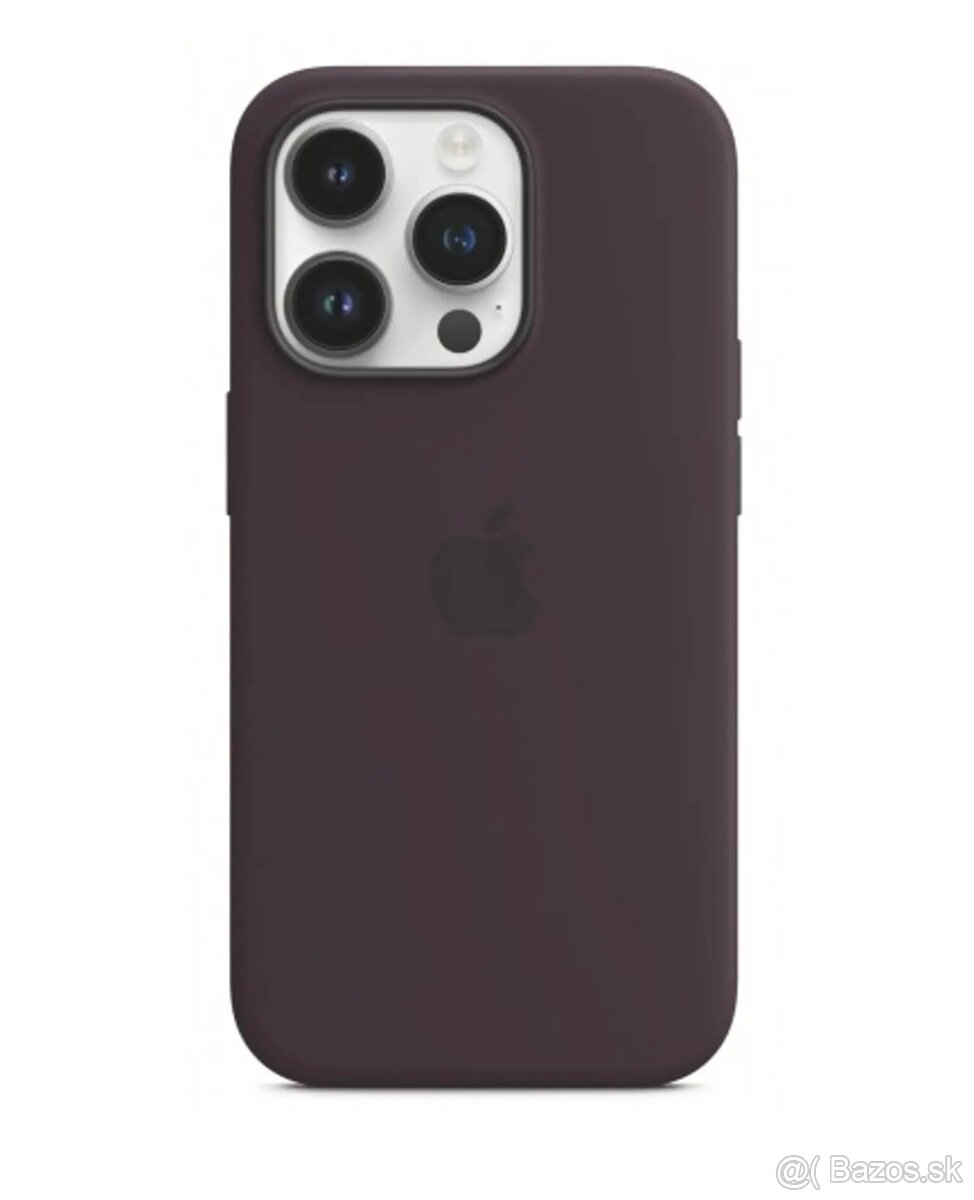 Bordové silikónové puzdro MagSafe Apple iPhone 14 Pro