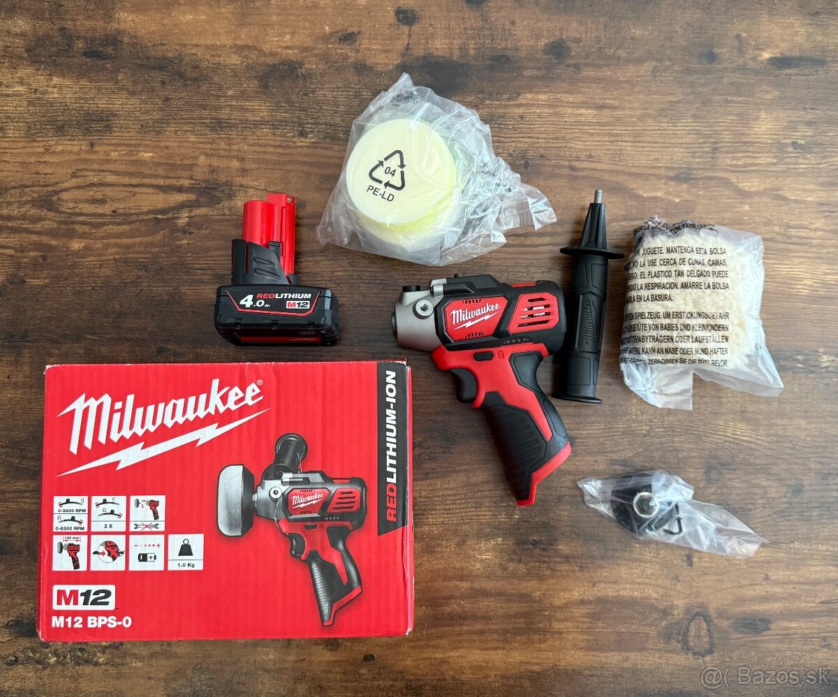 Milwaukee M12 BPS-0 Kompaktná leštička
