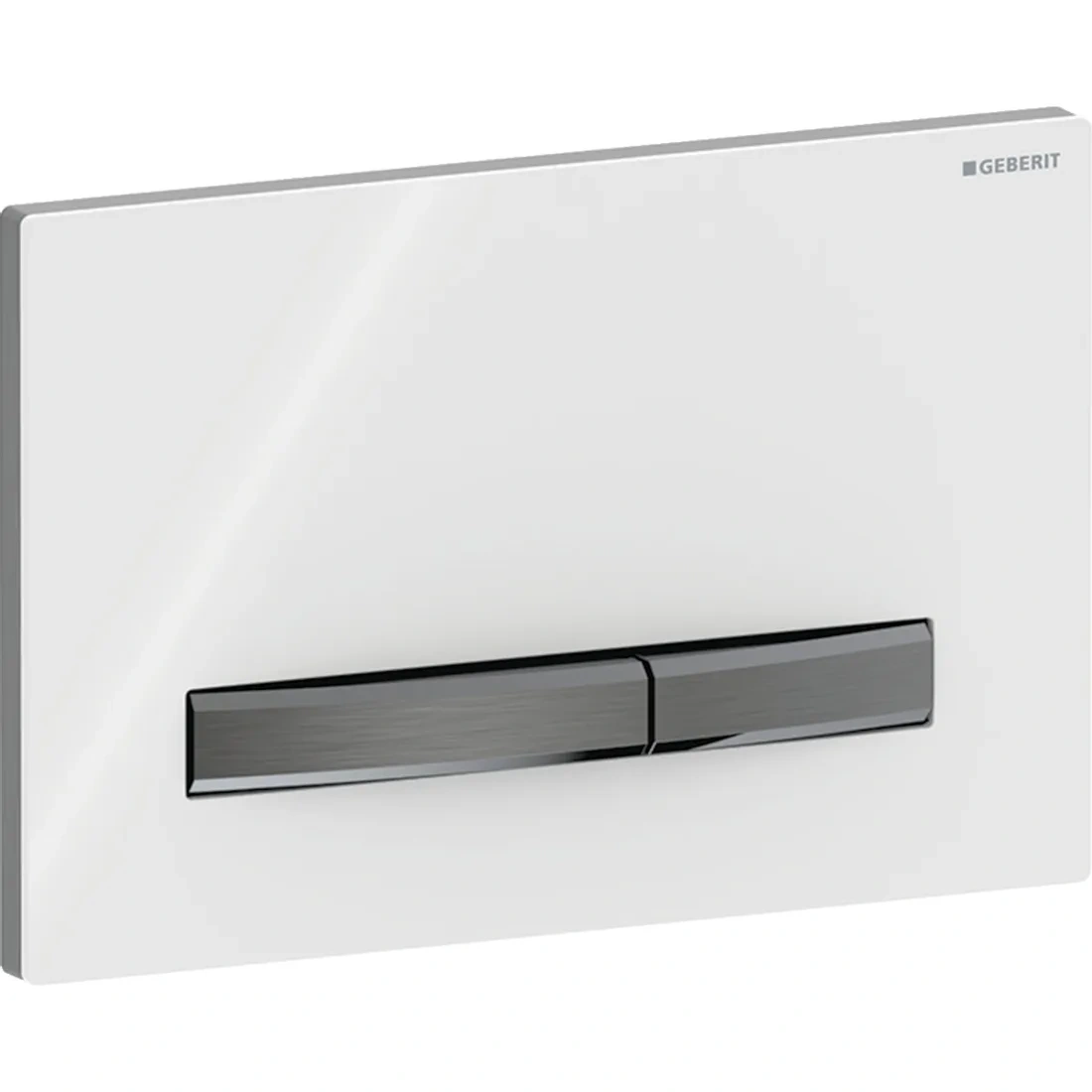 Geberit Sigma50 tlačidlo splachovania, biela/čierny chróm
