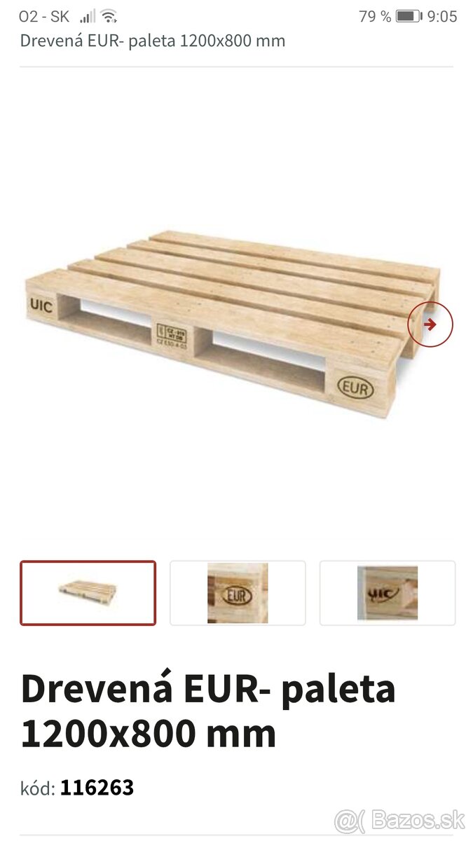 EUROPALETY 1200X800 cisto nove