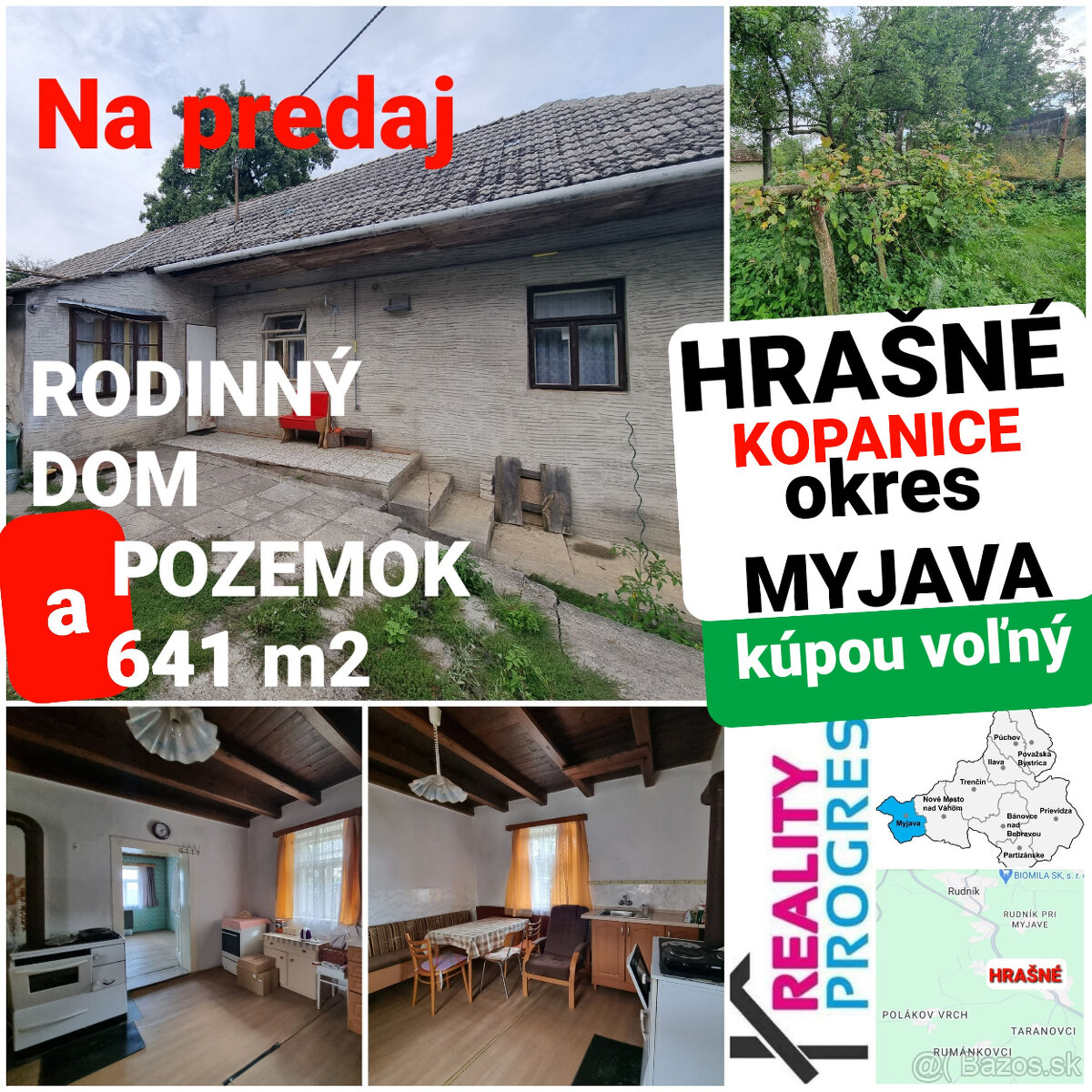 RODINNÝ DOMČEK a POZEMOK 641m2 HRAŠNÉ KOPANICE - VOĽNÝ