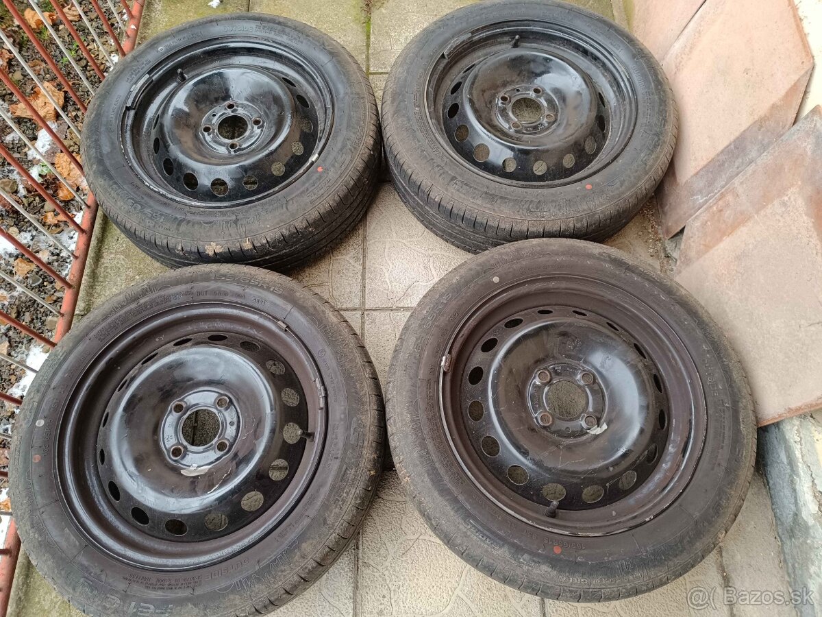 165/65/R15, letné pneu na diskoch, 4x108