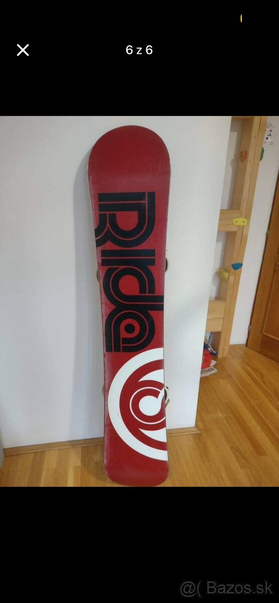 Snowboard Ride control 155 s viazaním