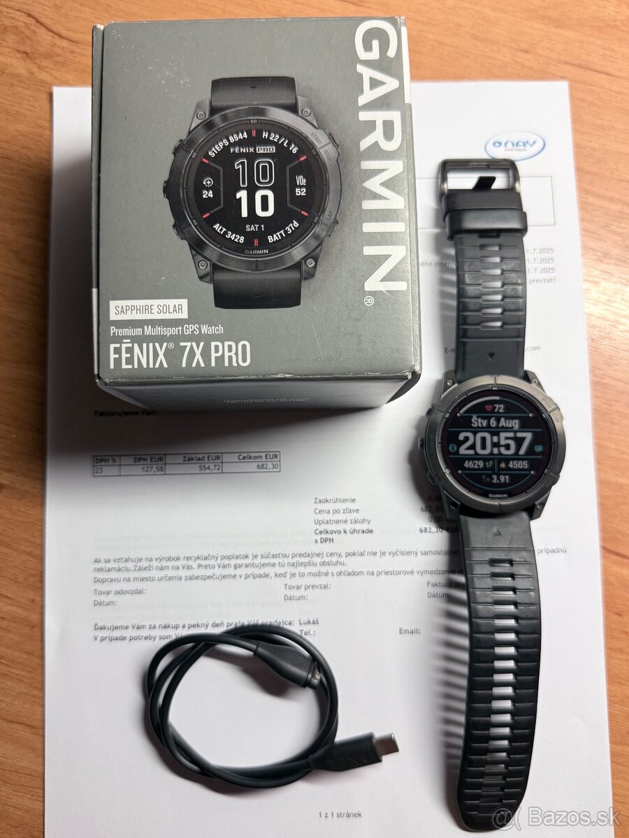 Predám Garmin Fenix 7x pro sapphire solar.
