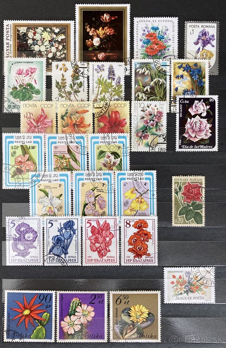 poštové známky - kvety
