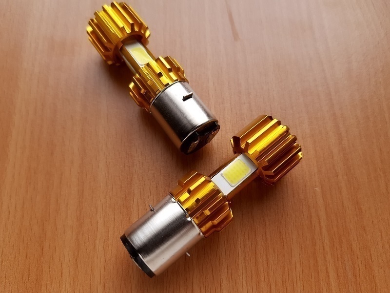 BA20D led žiarovky, do motorky, skútra, štvorkolky atď.
