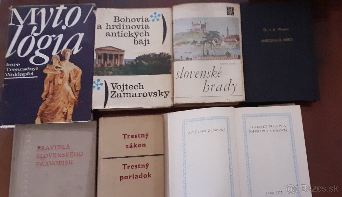 Predám knihy mytológia, hrady, astronómia, zákon..