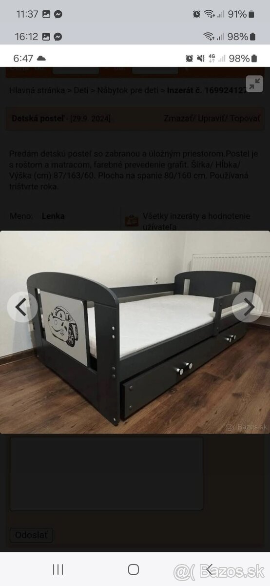 Predám detskú posteľ