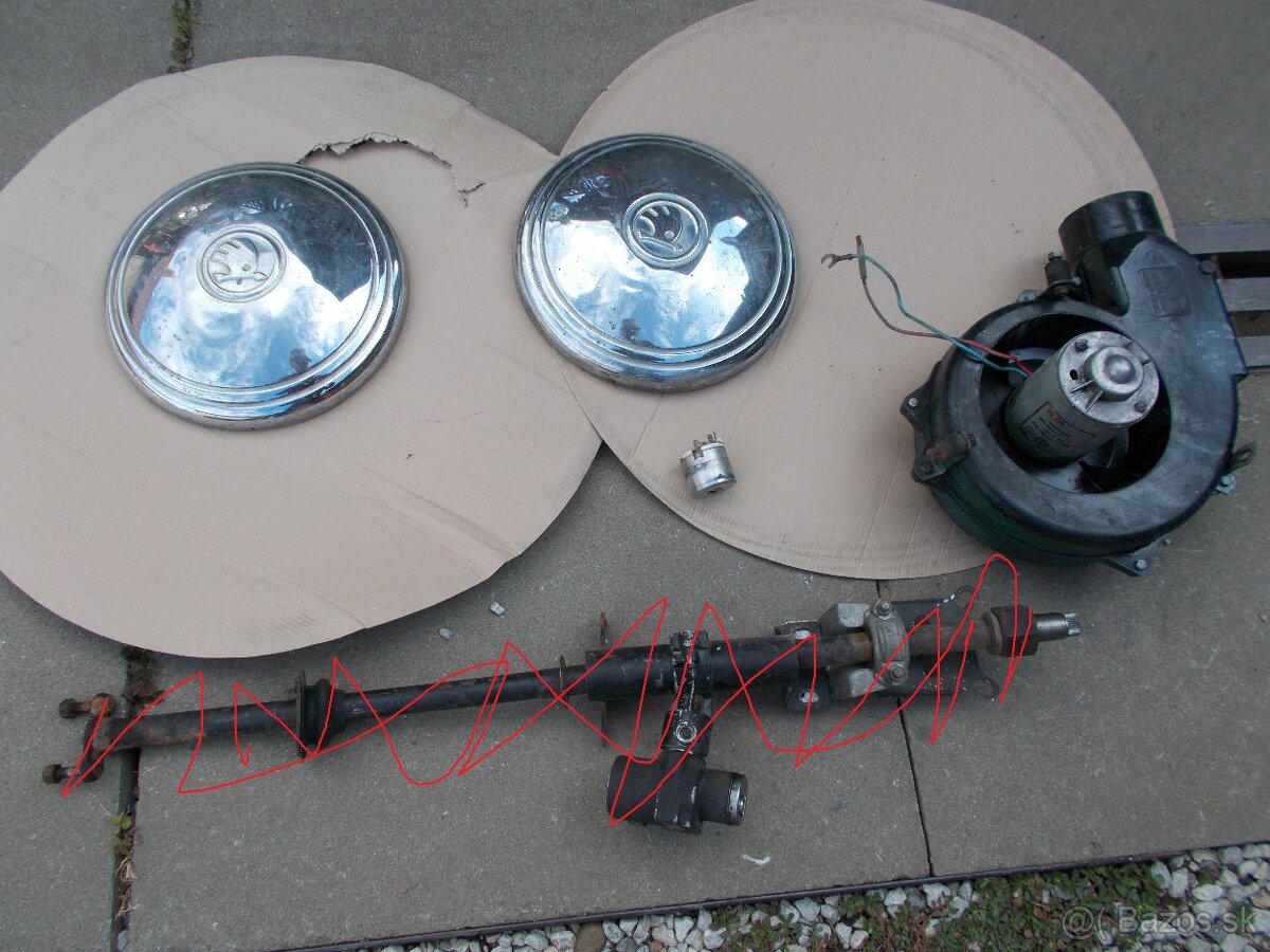 Predam pre skoda 100-110 motor kurenia chrom puklice