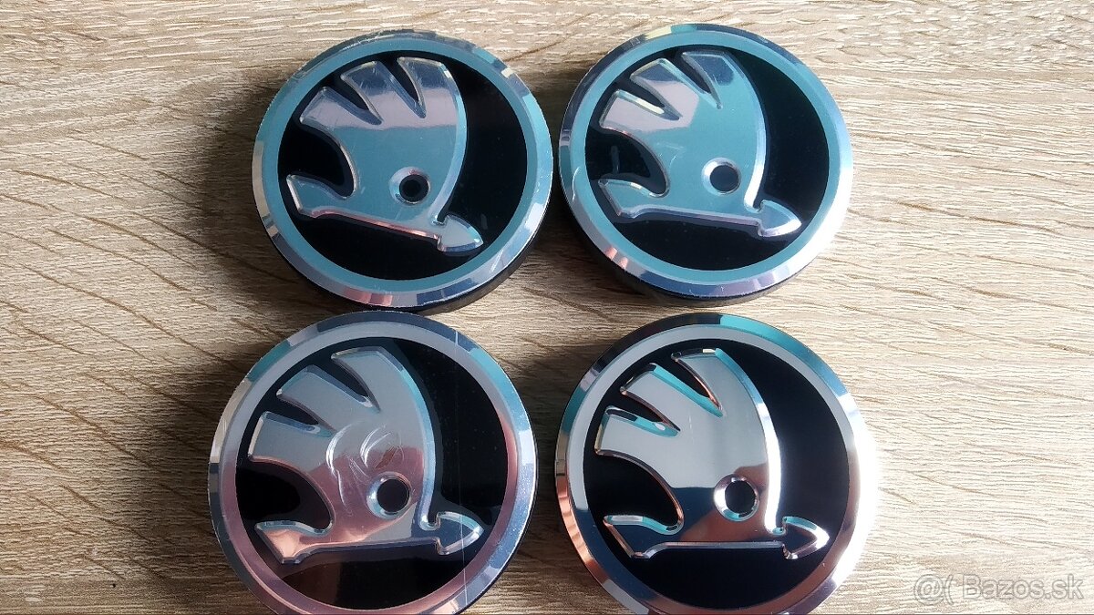 ŠKODA Stredové krytky kolies 56mm 5JA 601 151 PO