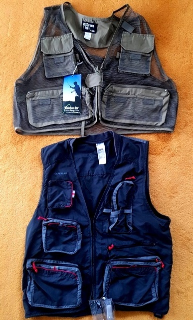 rybárske vesty L Caperlan a Winderless, ruksak RAPALA