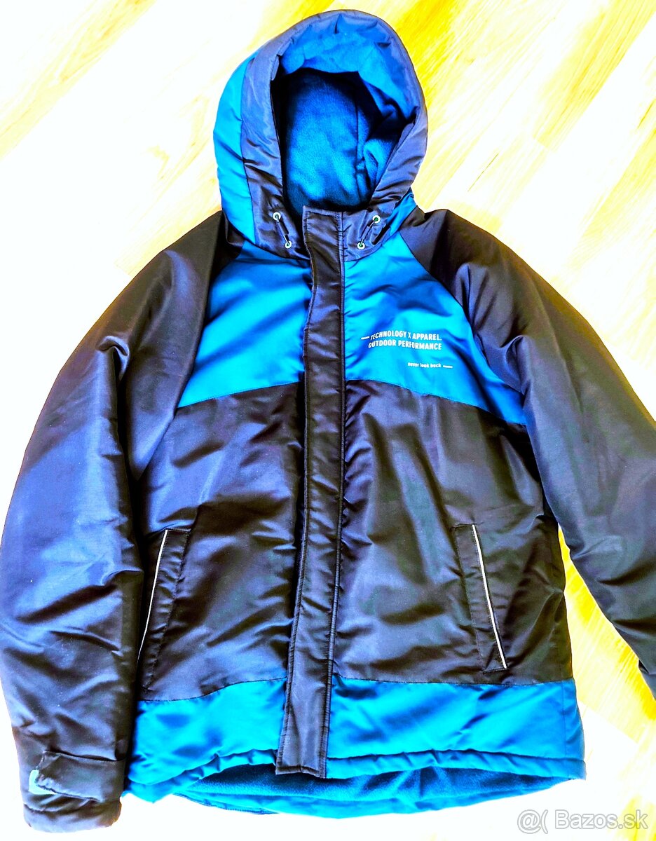 ZIMNÁ hrubšia BUNDA CHLAPČENSKá NEPREMOKAVÁ 170-176