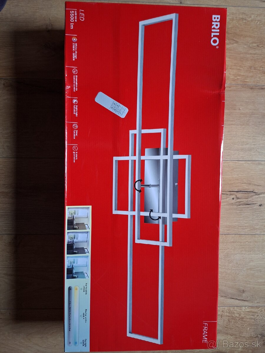 Stropné LED svietidlo BRILO FRAME – 5500 lm