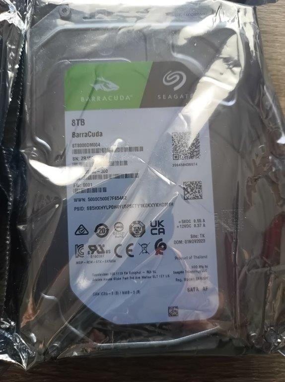 8 TB Seagate Barracuda, Fólia - Záruka