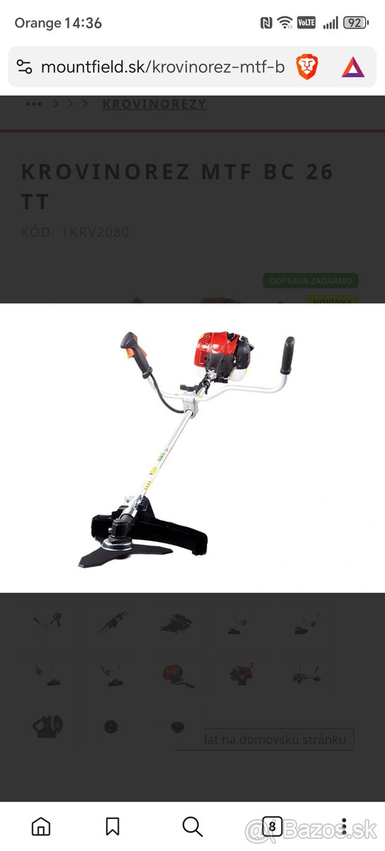 Krovinorez MTF BC 26 TT