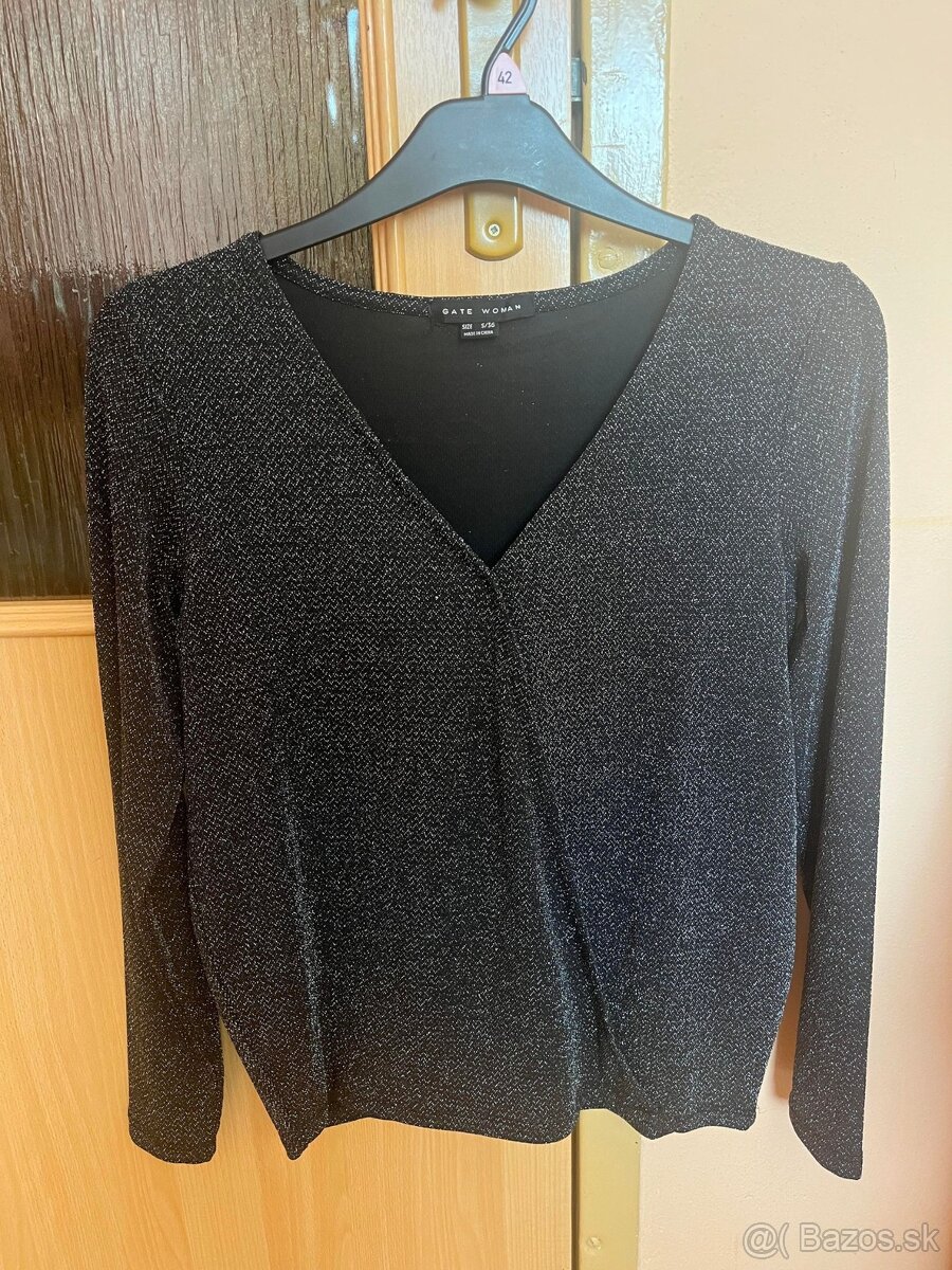 top čierno-strieborný vel. 38/40