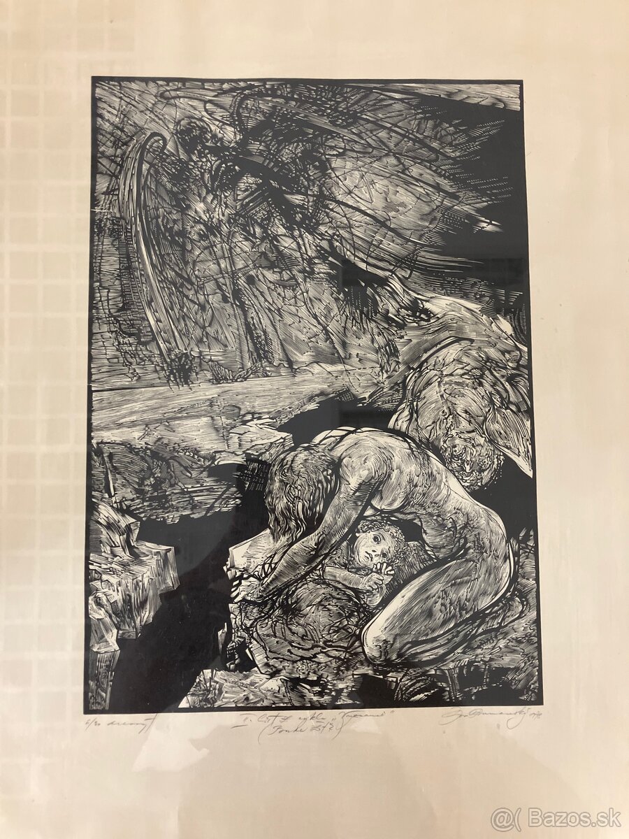 Originálna grafika I.Rumanského – „In Captivitate Babylonis“