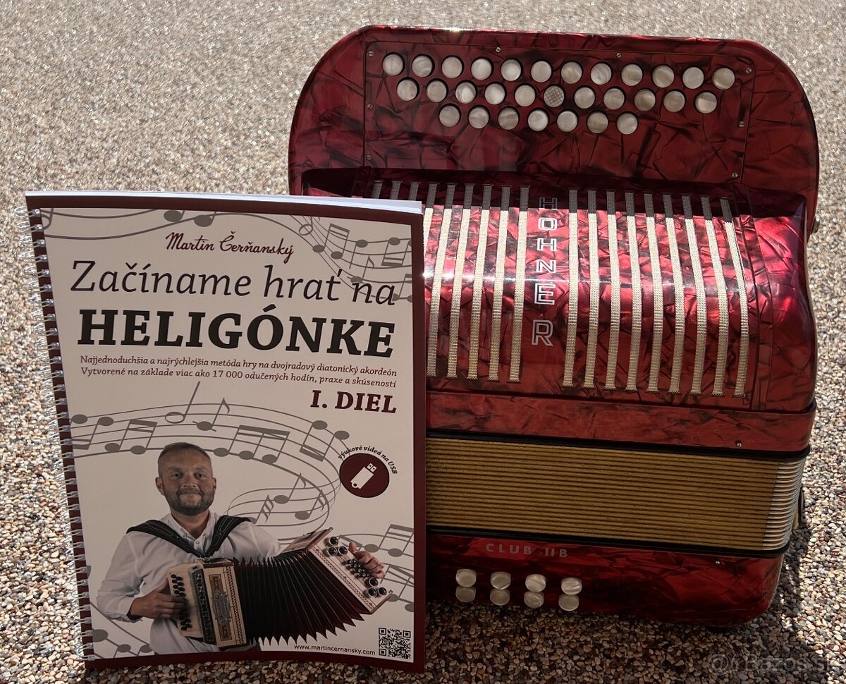 HELIGONKA -- SET na výučbu heligonky pre začiatočníka --