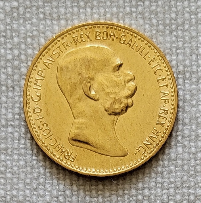 PREDANÁ Zlatá 10 koruna Franz Jozef I., 1908 bz, "jubilejka