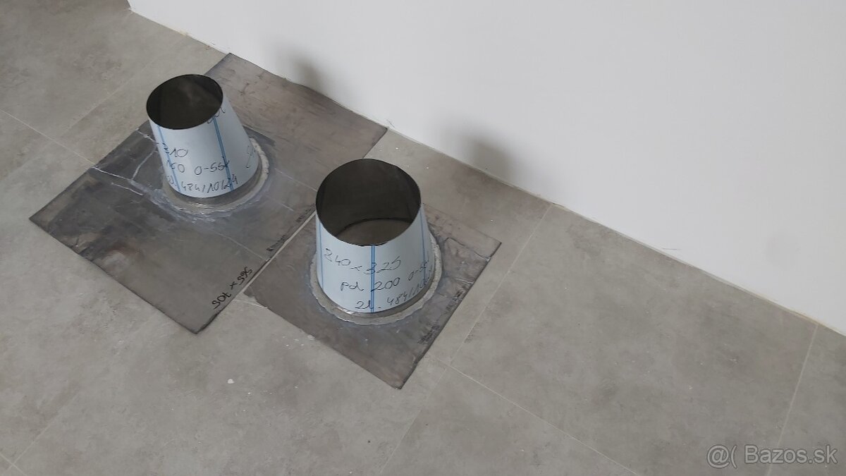 Strešný prechod nerez 160 a 200mm, strieška.