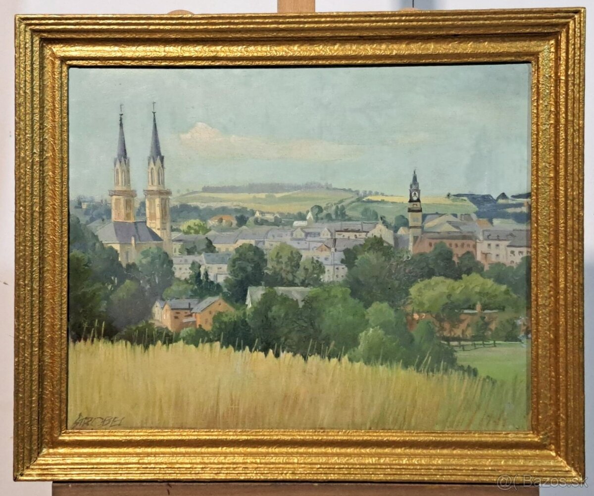 Olejomaľba na plátne- Mesto.